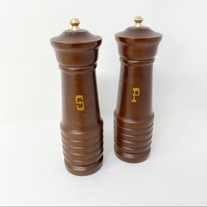 Vintage Wooden Salt & Pepper Shakers